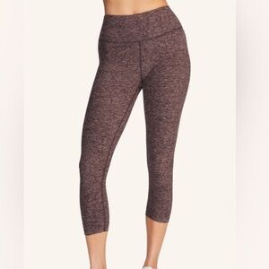 Peloton NEW Drive and Recover Capri leggings brown high rise spin cycling XS